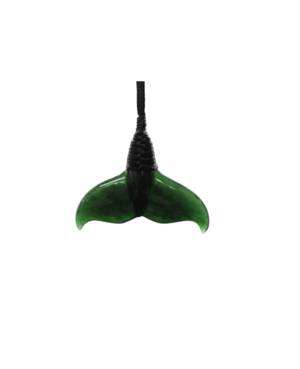 NZ Greenstone Whale Tail 40mm - Wrapped