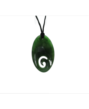NZ Greenstone Koru Drop 40mm