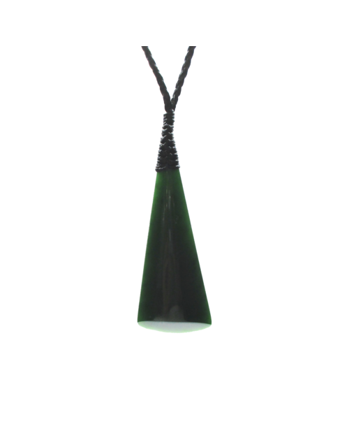 848-WGNZJPEV119070 NZ Greenstone Freeform Drop 70mm - Wrapped