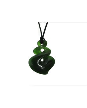 NZ Greenstone Double Twist with Tail 40mm