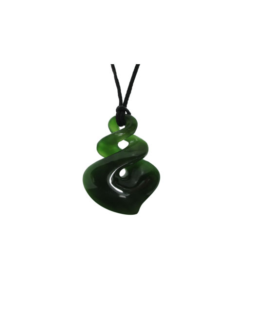848-WGNZJTWR204040 NZ Greenstone Double Twist with Tail 40mm