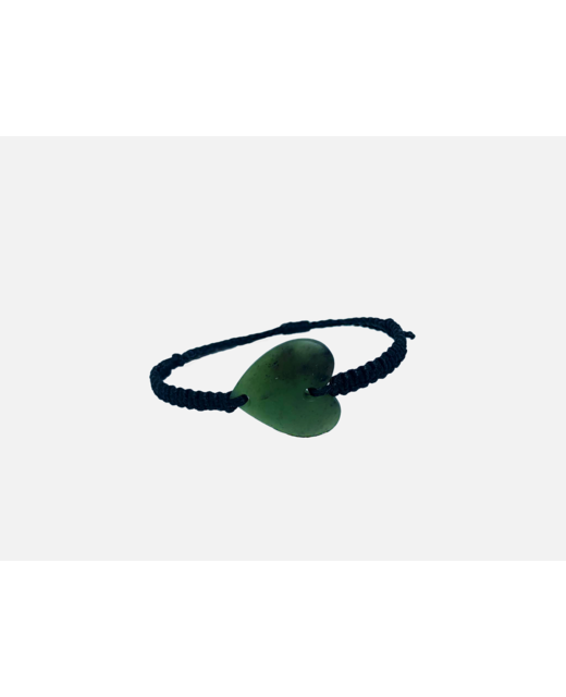 848-WGNZOBRV006027 NZO Heart Bracelet 27mm with Macrame Strap - Adjustable