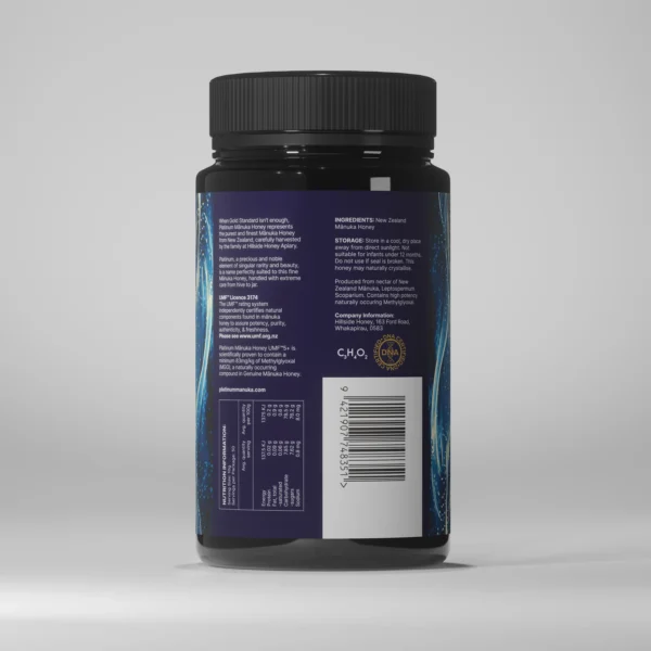 861-PMH15-500_212x84mm_side Platinum Manuka Honey UMF 15+